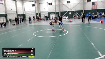 84 lbs Round 1 (8 Team) - Malachi Halte, G.I. Grapplers vs Grayson Barnby, JR Titans