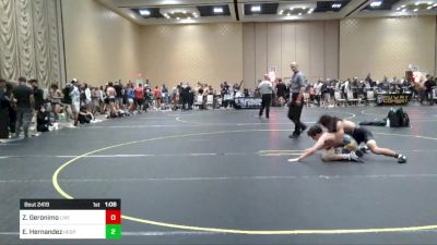 132 lbs Quarterfinal - Zavian Geronimo, Live Training vs Emiliano Hernandez, Hesperia WC