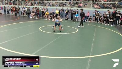 84 lbs Round 1 - Campbell Protzman, Avalanche Wrestling Association vs Landon Lowery, Alaska