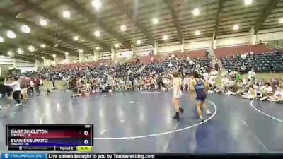 120 lbs Placement (16 Team) - Gage Singleton, Oregon 1 vs Evan Kusumoto, Hawaii 1