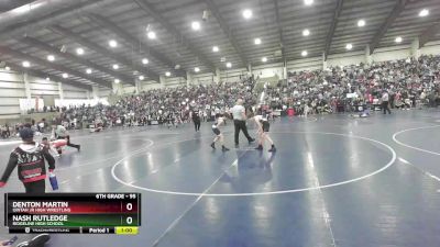 95 lbs Cons. Round 3 - Nash Rutledge, Ridgeline High School vs Denton Martin, Uintah Jr High Wrestling