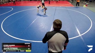 102 lbs Semis (4 Team) - Hunter Peterson, STMA (St. Michael/Albertville) vs Kyren Gansen, Pine Island