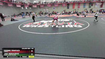 149 lbs Cons. Round 1 - Dominic Tenayuca, Eureka vs Jake Meskauskas, Joliet Junior College