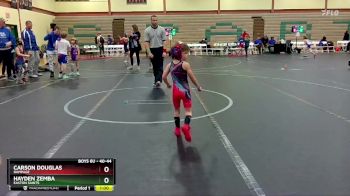 40-44 lbs Round 5 - Hayden Zemba, Easton Saints vs Carson Douglas, Rampage