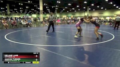 135 lbs Round 4 (8 Team) - Melanie Lamb, Red Knights vs Saniyah Turner, Hawkstyle MX Elite