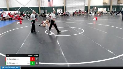 149 lbs Finals (2 Team) - Brik Filippo, Central Oklahoma vs Brandon Paredes, Chadron State