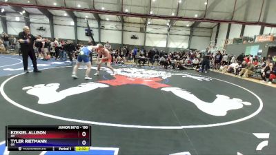 190 lbs Champ. Round 2 - Ezekiel Allison, OR vs Tyler Rietmann, OR