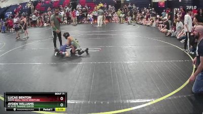 55 lbs Round 2 - Ayden Williams, KC Elite Training Center vs Lucas Benton, White Knoll Youth Wrestling