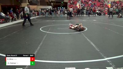 52 lbs Cons. Round 3 - Sawyer Palmer, TEAM GRINDHOUSE vs Hudson Broz, Nebraska Boyz Wrestling