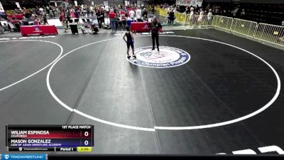 86 lbs 1st Place Match - Wiliam Espinosa, California vs Mason Gonzalez, Lion Of Judah Wrestling Academy