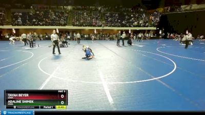 95-100 lbs Round 1 - Adaline Shimek, Iowa vs Tayah Beyer, Iowa