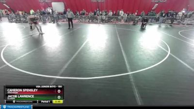 150 lbs Cons. Round 4 - Jacob Lawrence, Illinois vs Cameron Spensley, Wisconsin