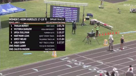 Youth Women's 400m Hurdles, Prelims 2 - Age 17-18