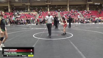 90 lbs Champ. Round 1 - Presley Beard, Kansas Young Guns Wrestling Cl vs Hailey Estrada, Wichita Blue Knights