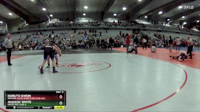 110 lbs Cons. Round 5 - Hudson White, Mules Mat Club-A vs Haruto Kwon, Willard Youth Wrestling Club-AAA