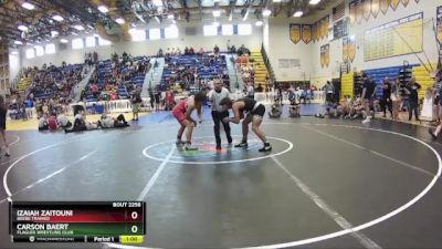 150 lbs Cons. Round 4 - Carson Baert, Flagler Wrestling Club vs Izaiah Zaitouni, Beebe Trained