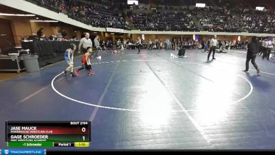 58 lbs Quarterfinal - Jase Mauck, Powerhouse Wrestling Club vs Gage Schroeder, MWC Wrestling Academy