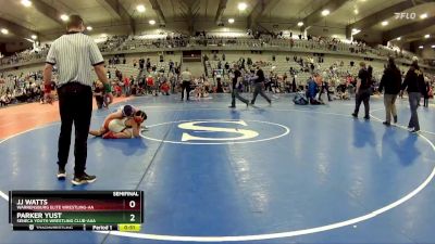 120 lbs Semifinal - Parker Yust, Seneca Youth Wrestling Club-AAA vs JJ Watts, Warrensburg Elite Wrestling-AA