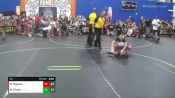 75 lbs Round 1 (6 Team) - Mason Pitzen, No Escape Wrestling Academy vs Benjamin Higgins, East Kansas Eagles