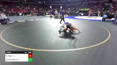 170 lbs Round Of 64 - Richard Vega, Westmont (CC) vs Max Mcwilliams, Calvary Chapel Sa (SS)