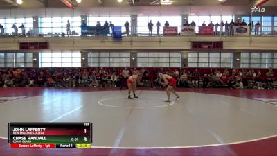 133 lbs Semifinal - Chase Randall, Coast Guard vs John Lafferty, New England College