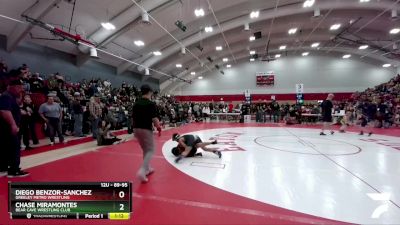 89-95 lbs Round 3 - Chase Miramontes, Bear Cave Wrestling Club vs Diego Benzor-Sanchez, Greeley Metro Wrestling