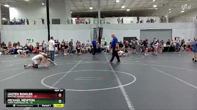 92 lbs Round 5 (6 Team) - Jaxten Bowler, Whitted Trained Legacy vs Michael Newton, Terps Northeast MS