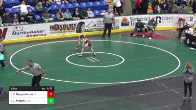 89 lbs Round Of 32 - Rylee Doppelheuer, Belle Vernon vs Luca Morelli, Dubois