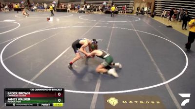 139 Championship Bracket Cons. Round 3 - Brock Brown, Cambridge-Asanti vs James Walker, Mounds View