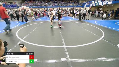 43-47 lbs Semifinal - Maci Duncan, South Central Punisher Wrestling Club vs Violet Jones, Springdale Youth Wrestling