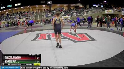 106 lbs Cons. Semi - Owen Hoyt, West Albany Mat Club vs Carter Dawson, Umpqua Wrestling Club