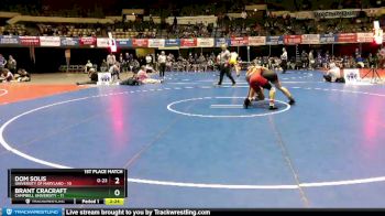 174 lbs Finals (2 Team) - Dom Solis, University Of Maryland vs Brant Cracraft, Campbell University