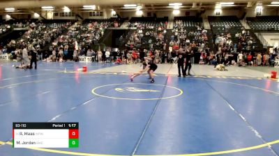 93-110 lbs Quarterfinal - Raegan Maas, WWC Predator Wrestling vs Marie Jordan, Bennett Wrestling Club