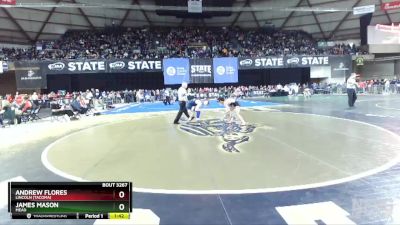 3A 120 lbs Champ. Round 2 - Andrew Flores, Lincoln (Tacoma) vs James Mason, Mead