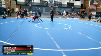 69-78 lbs Round 1 - Silas Wahlman, Davis Wrestling Club vs Kingston Lee, West Jordan