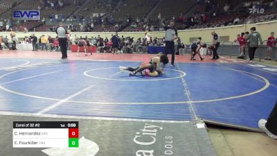 92 lbs Consi Of 32 #2 - Caden Hernandez, Ardmore Junior High vs Emmit Fourkiller, Tahlequah Middle School