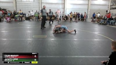 105 lbs Round 1 (4 Team) - Tyler Bradley, Metro All Stars vs Jacinto Lopez, Ninja Killer