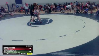 114 lbs Semifinal - Grady Phelps, Cookeville Youth vs Cayden Fowler, Wilson County Wrestling Club