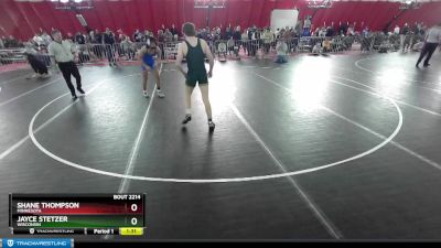 138 lbs Quarterfinal - Jayce Stetzer, Wisconsin vs Shane Thompson, Minnesota