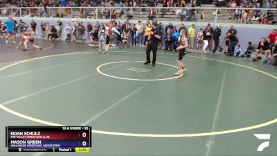 93 lbs Round 3 - Noah Schulz, Mid Valley Wrestling Club vs Mason Green, Avalanche Wrestling Association