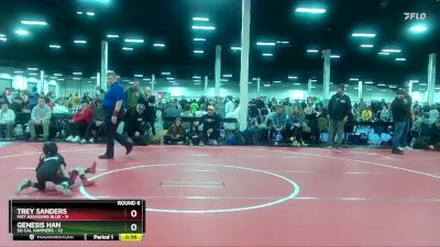 40 lbs Round 6 (10 Team) - Trey Sanders, Mat Assassins Blue vs Genesis Han, So Cal Hammers