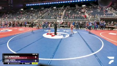 77 lbs Quarterfinal - Coy Robertson, High Plains Thunder Wrestling Club vs Cord Smith, Glenrock Wrestling Club