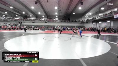 100 lbs Cons. Round 2 - Brayton Nichols, Proving Grounds Wrestling-A  vs Monroe Mynatt, Harrisonville Youth Wrestling Club-AAA