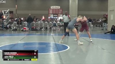 157 lbs Round 1 (4 Team) - David Norris, Apprentice School vs Levi Field, Emory & Henry