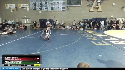 45-49 lbs Semifinal - Justin Cronk, Piranha Wrestling Club vs Amelia Berwald, Ascend Wrestling Academy