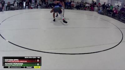 160 lbs Cons. Round 4 - Xayvion Epps, Columbus High School Wrestling vs Nathan Monahan, Louisville Wrestling Club