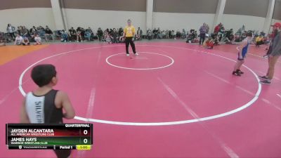 67 lbs Quarterfinal - James Hays, Warrior Wrestling Club vs Jayden Alcantara, All American Wrestling Club