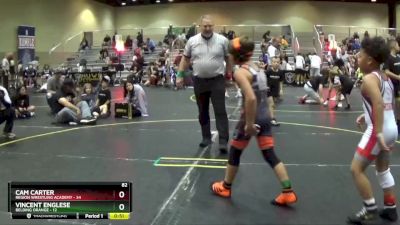 82 lbs Round 3 (6 Team) - Vincent Englese, Belding Orange vs Cam Carter, Region Wrestling Academy