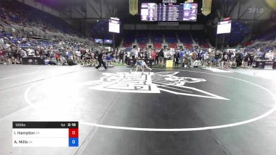 120 lbs Cons 32 #2 - Isaac Hampton, Oregon vs Antonio Mills, Georgia