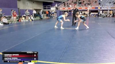 123 lbs Round 2 - Mateah Roehl, Askren Wrestling Academy vs Hannah Simoes, Grand View